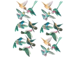 Pegatinas Estáticas Pájaros Efecto Colisión Fabricadas Película Pet Pvc 18 Unidades Protección Ventanas