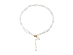 2026-collar Choker De Perlas Falsas De Doble Capa Ajustable Con Flor Elegante Hecho Con Trabajo Fino Para Mujer