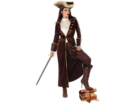 Disfraz de Mujer ATOSA elegante pirata marrón (Tam: XXL)