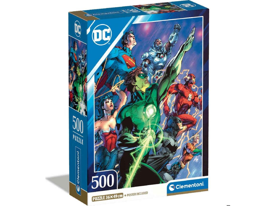 Puzzle Dc Comics Liga de la Justicia 500 Piezas CLEMENTONI