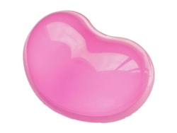 Alfombrilla De Ratón Con Reposamuñecas Ergonómico De Gel De Silicona, Diseño De Corazón Rosa Translúcido.