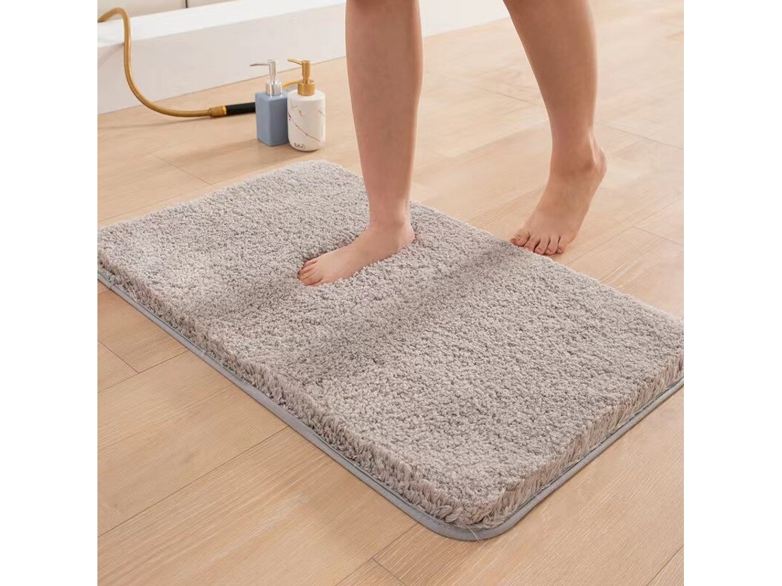 (gris Claro) Alfombrilla De Vellón Grueso De Alta Calidad, Absorbente Y Antideslizante, 1 Pieza.