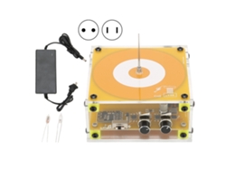 Bobina Tesla Musical Con Arco Táctil, Transmisión Inalámbrica, Altavoz De Plasma Amarillo Con Luz, 100-240 V, Enchufe Europeo.