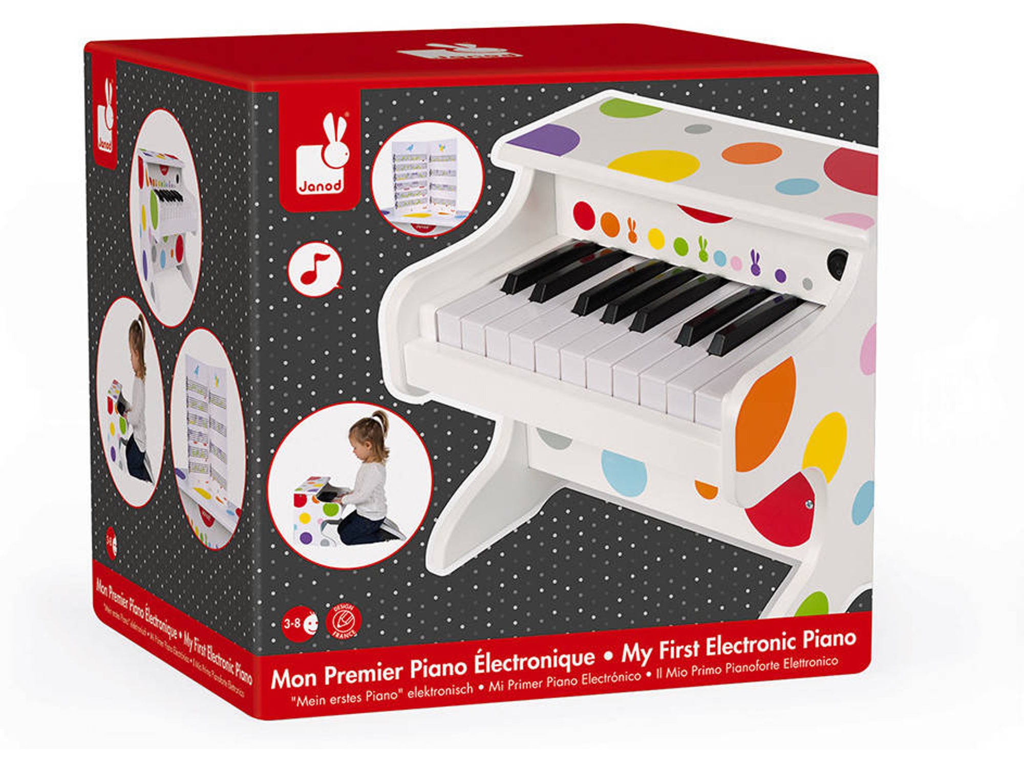 Piano Para Niños JANOD Confetti (Edad Mínima: 3)