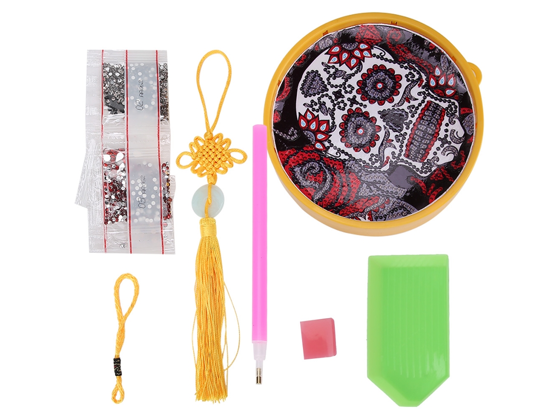 Lámpara De Pintura De Diamantes Diy Con Diseño De Calavera, Decoración De Mesa Colgante Para El Hogar.