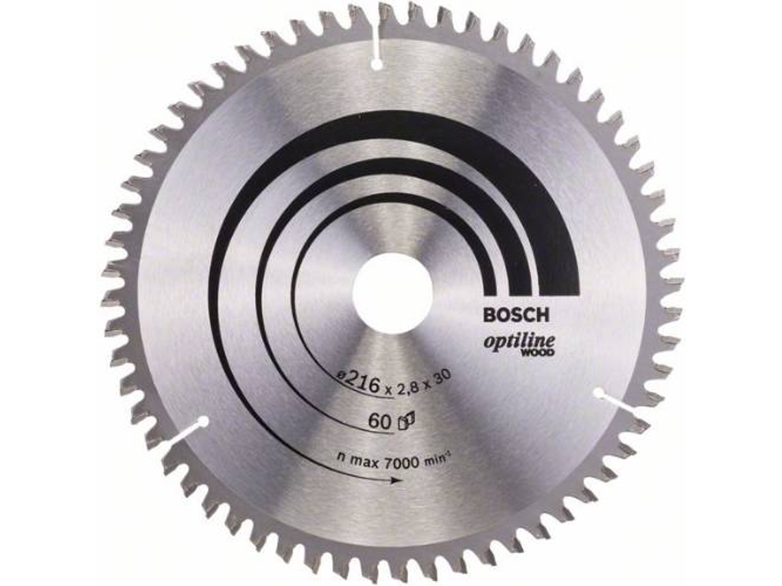 Disco de Sierra Circular BOSCH Optiline Madera 216x30x2.8 mm - 60