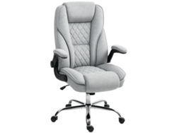 Silla De Oficina Ergonómica, Altura Regulable, Reposabrazos Abatibles, 70 X 70 X 114-122 Cm, Gris.