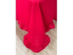 Mantel Con Volantes ILMH BY I LOVE MY HOME 160x300cm - Rojo Liso