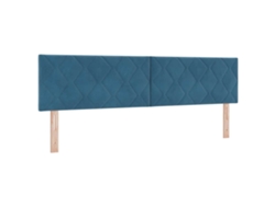 Maison Exclusive - Cabecero Led Azul Oscuro 180 Cm Cuero Sintético