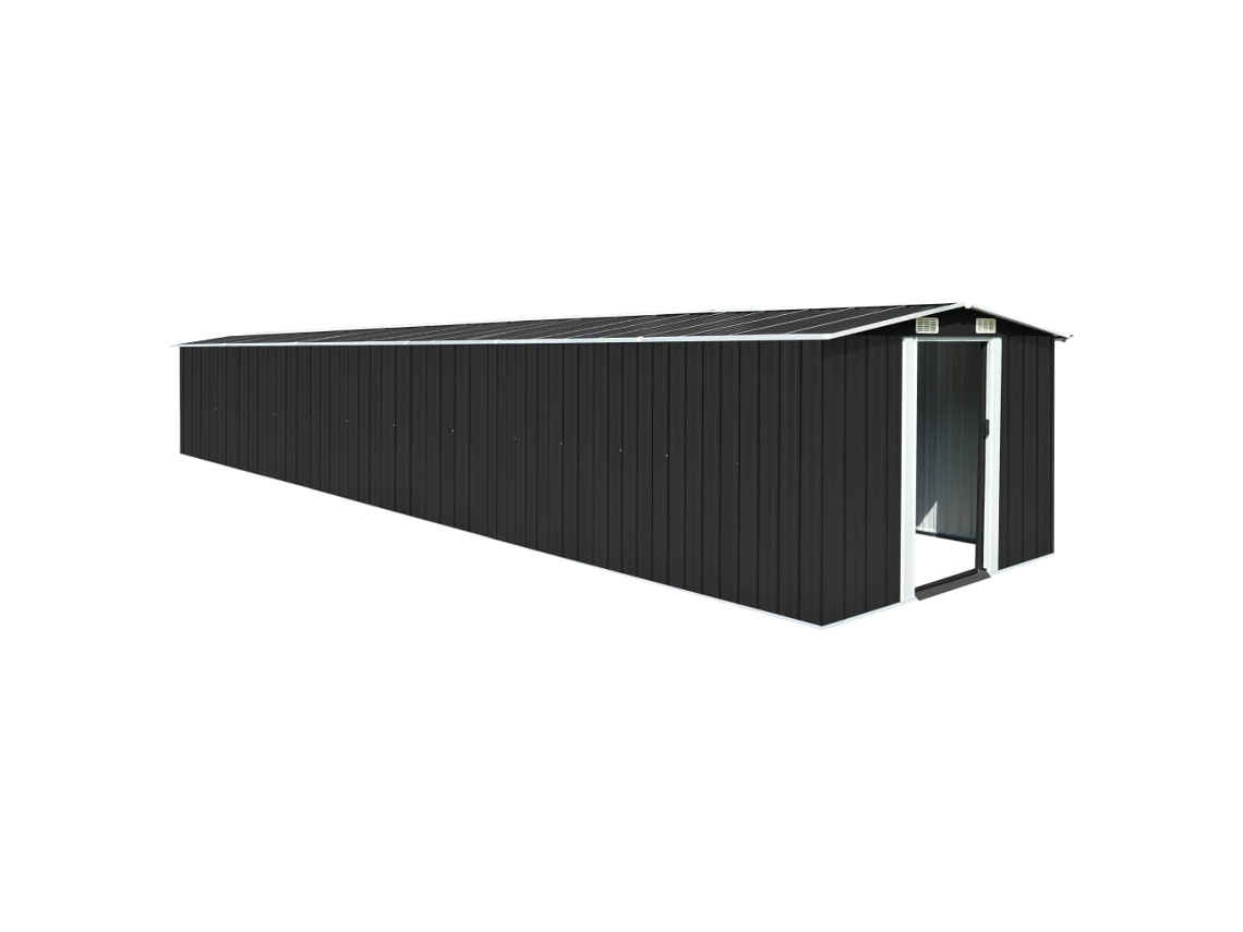 Cobertizo VIDAXL Antracita Acero (257x779x181 cm)