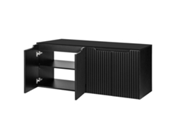 Mueble de baño bajo lavabo Newport con 4 puertas 160x60x40 cm - Negro [EN.CASA]