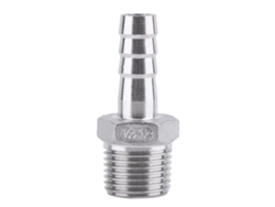 Conector De Manguera De Acero Inoxidable Con Rosca Macho Y Espiga (1/2"x12mm)