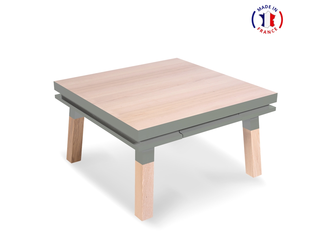 Mesa Cuadrada de Centro MON PETIT MEUBLE FRANÇAIS (Blanco Balisson - Madera - 100 x 45 x 100 cm)