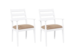 Maison Exclusive - Sillas De Comedor Con Cojines, 2 Unidades, Blancas, Madera Maciza, Caucho
