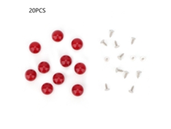 Perlas Acrílicas Con Remache De 8 Mm, Porcelana Roja No Porosa Para Decoración De Sombreros Y Zapatos, 20 Unidades.