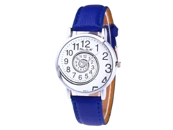 Reloj De Pulsera De Aleación Con Dial Redondo Analógico De Cuarzo Moda (azul Real)