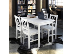 Juego De Muebles De Comedor 5 Piezas Blanco