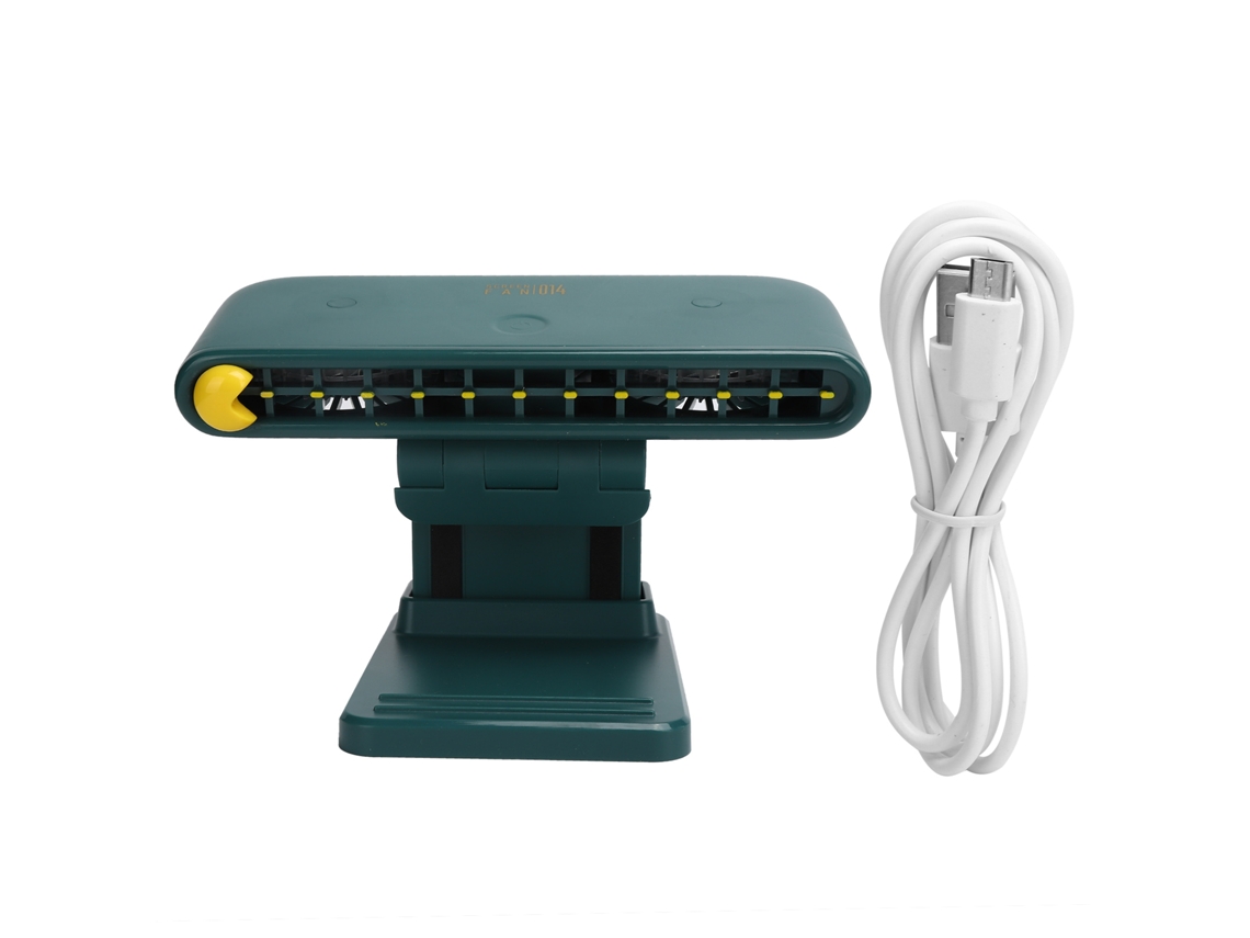 Ventilador De Escritorio Pequeño, Ángulo Ajustable De 120°, 3 Velocidades, Recargable Por Usb Con Soporte Para Teléfono Móvil.