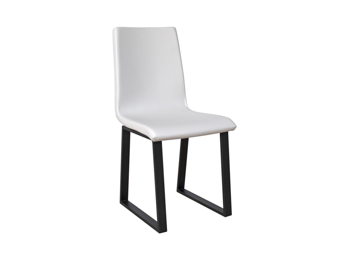 Cadeira Baffy com Almofada de Pernas Antracite Branco 01