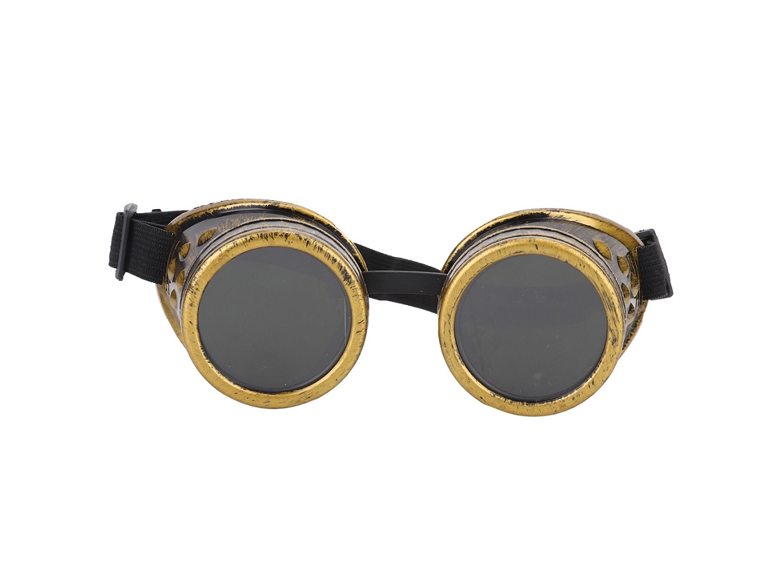 Gafas de sol Steampunk retro a prueba de viento, estilo industrial, de bronce para montar a caballo