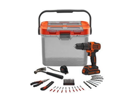 Set de taladro y accesorios Black & Decker bcksb05-qw 18 V