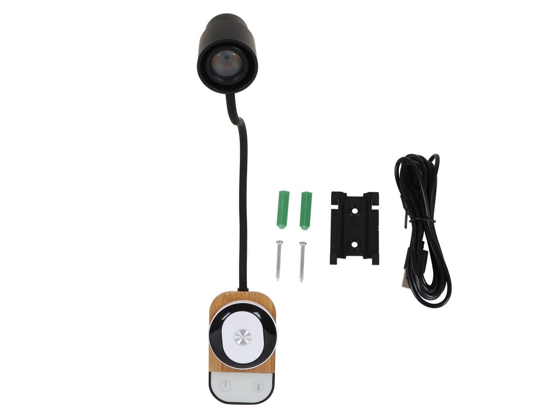 Lámpara de lectura LED recargable 2026 con protección contra la fatiga ocular y control remoto para montaje en pared en el dormitorio.