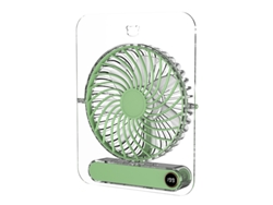 Ventilador De Mesa Eifson Plegable 5 Velocidades Transparenteverde
