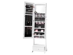 Espejo de tocador con almacenamiento, organizador de joyas con LED y mueble con cajones Tekmaquinas