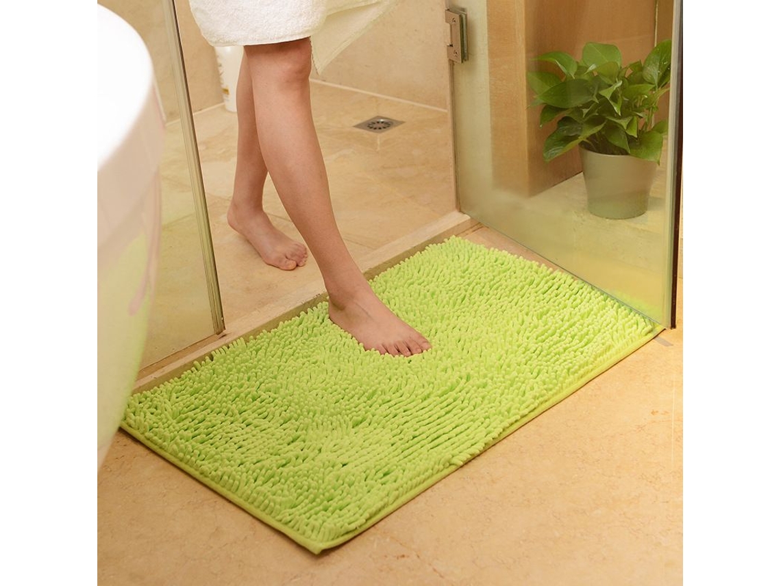 2026-tapete De Baño Antideslizante Microfibra Lavable Absorbe Rápido 16x24 Pulgadas Verde Fruta
