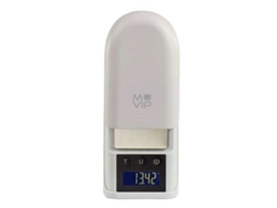 Báscula digital de bolsillo Muvip, superficie de acero inoxidable, sensor de alta precisión, apagado automático, peso máximo 0,300 kilos