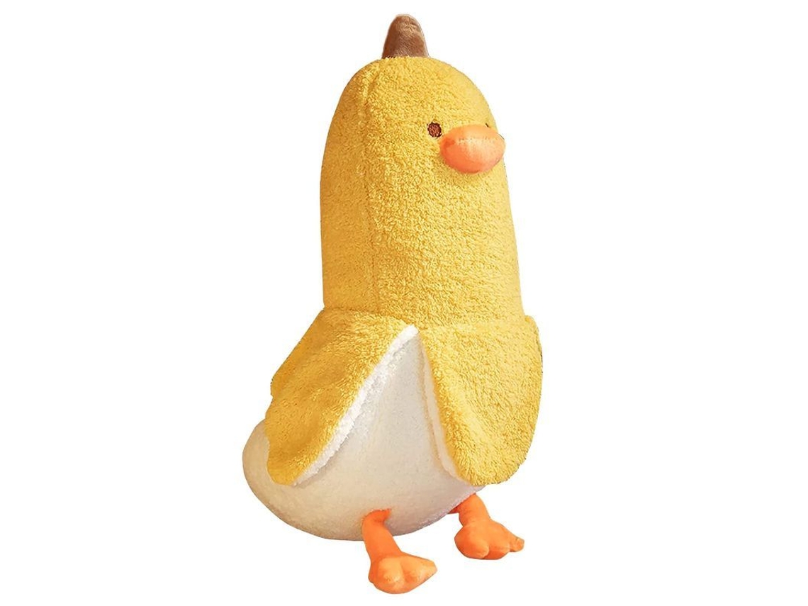 Peluche de pato banana 2026, cojín de peluche adorable, para niños y niñas (amarillo, 50 cm)