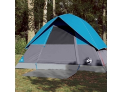 Tienda de campaña tipo domo impermeable azul para 3 personas
