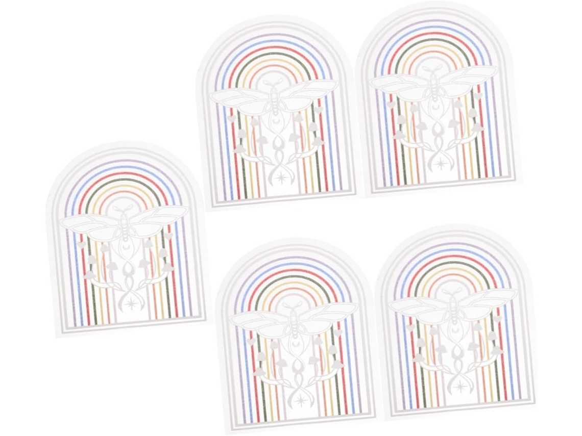 Juego de 5 láminas estáticas de PVC para ventanas con pájaros y adornos navideños, anticolisión, fáciles de aplicar, Slowmoose