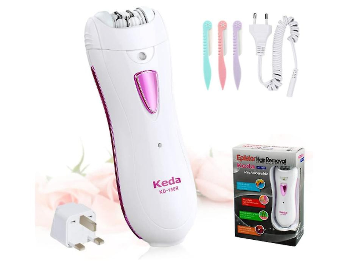 Dispositivo eléctrico de depilación para mujeres, para la depilación facial y corporal de axilas, piernas y zona del bikini JYTGALX (blanco)