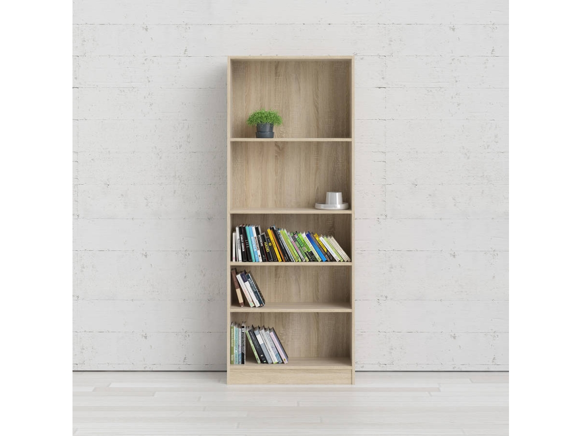 Librería de 4 estantes Basic Roble (altura 203,2 cm)