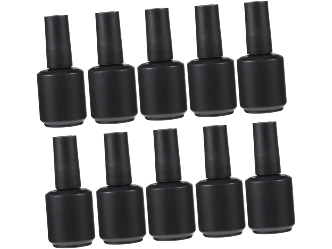 Paquete De 12 Frascos De Vidrio Al Vacío Para Esmalte De Uñas, Ideales Para Un Almacenamiento Compacto.