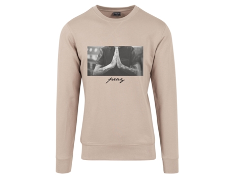 Camiseta de Hombre MISTER TEE Cuello Redondo Pray Beige (XS)