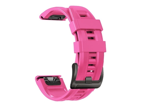 Correa De Reloj Inteligente Para Garmin Fenix 7 22 Mm Correa De Reloj Deportiva De Silicona De Color Puro Rosa VENISYMLIS