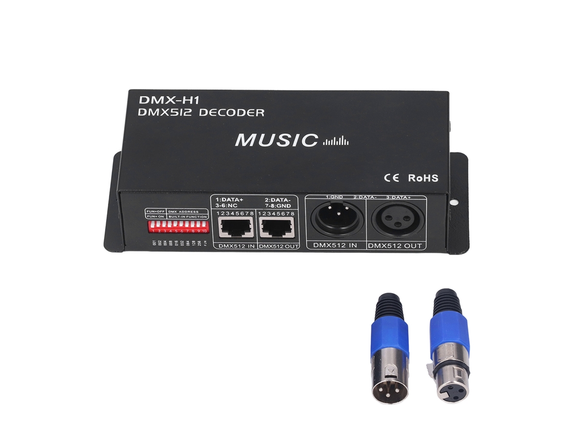 Controlador De Atenuación Rgb De 4 Canales Dmx 512 Para Bares Y Hoteles, 12-24 V, 12 A