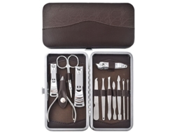 Kit De Manicura De Acero Inoxidable De 12 Piezas 201: Tijeras, Cortaúñas, Limas Y Herramientas Para Dedos De Manos Y Pies.