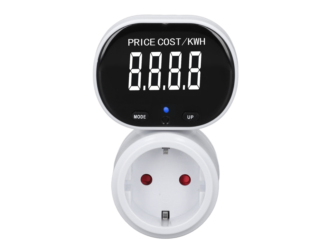 Medidor de potencia Velora 2026 con pantalla LCD retroiluminada y protección contra sobrecarga para uso doméstico.