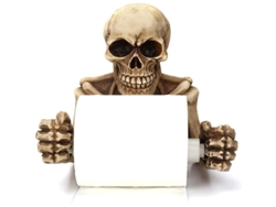 Soporte Decorativo Para Papel Higiénico Con Forma De Calavera, Decoración Espeluznante Para El Baño En Halloween.