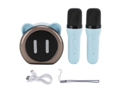 Máquina De Karaoke Inalámbrica Bluetooth Led Luz Colorida Sonido Estéreo Calidad Divertido Cambio Sonidos Micrófono Portátil Altavoz Para Casa