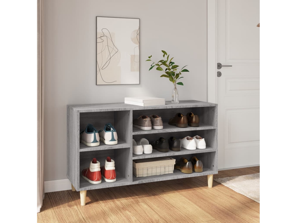 Zapatero Organizador en Derivados de Madera Sonoma Gris 102X36X60 Cm
