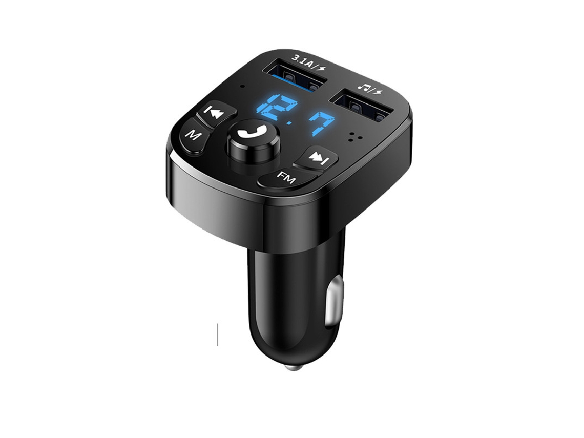 Transmisor de FM YIZHOOD S5 Enchufes de carga rápida 3.1A Bluetooth negro