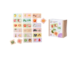 Eichhorn Puzzle Montessori De Madera, Frutas Y Verduras, 34 Piezas Con Imágenes Reales, Fsc, Desde 2 Años (100006000),nuevo