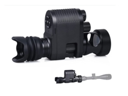 Cámara monocular de visión nocturna digital para oscuridad total, visor de rifle de caza con visión nocturna infrarroja HD de 720p Bestvite (negro)