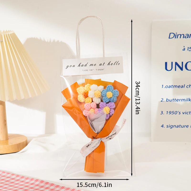 Mini Ramos De Ganchillo, Regalos Florales Hechos A Mano Con Ganchillo