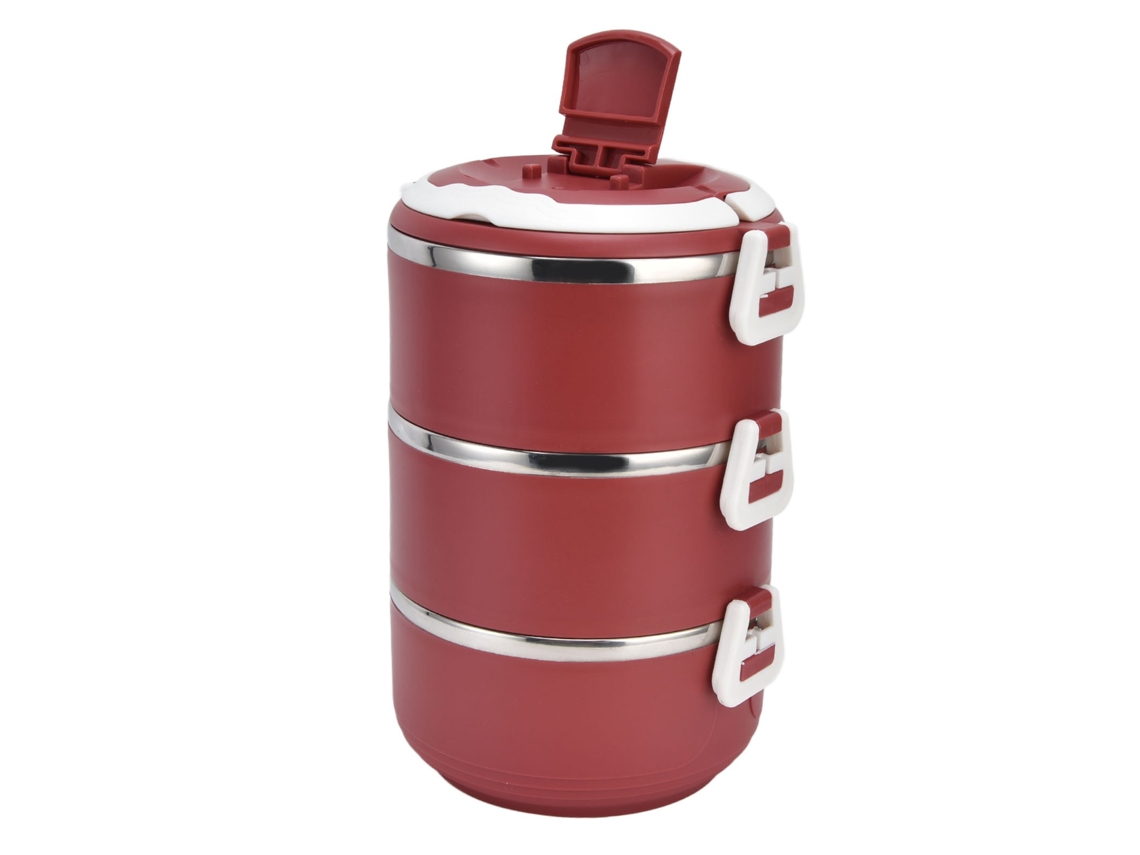 Fiambrera Apilable De Acero Inoxidable De 3 Capas, A Prueba De Fugas, Ideal Para Picnics Escolares.