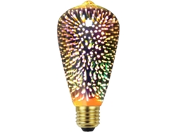 Bombilla Led Edison 3d Con Efecto Fuegos Artificiales, 4w, 220-240v, E27 St64, Decoración Navideña clase Energética G